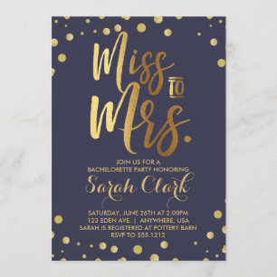 Mlle à Mme Bachelorette Invitation