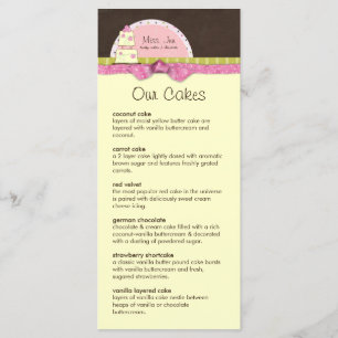 Mlle. Cartes en rack du menu Jen