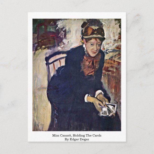 Mlle Cassatt, Tenant Les Cartes Par Edgar Degas (Devant)
