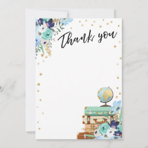 Mlle de fleurs de carte de remerciements à Mme