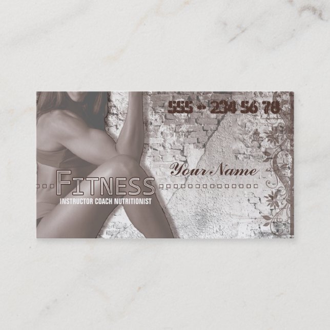 Mlle Fitness III - carte de visite (Devant)