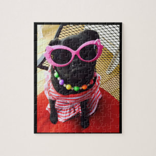 Mlle Harley Black Pug Puzzle