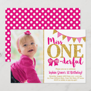 Mlle ONEderful First Birthday Invitation