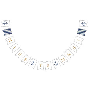 Mlle orientée nautique à Mme - bannière nuptiale