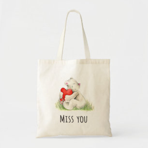 Mlle vous sac d'art d'aquarelle d'étreinte d'ours