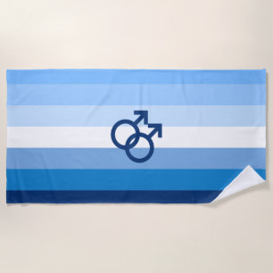 MLM Gay Male Pride Flag Beach Towel