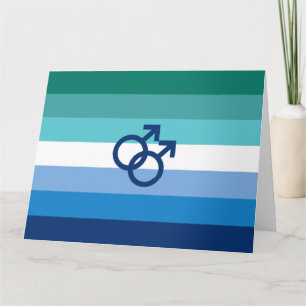 MLM Gay Male Pride Flag Card