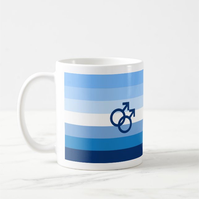 MLM Gay Male Pride Flag Coffee Mug (Left)