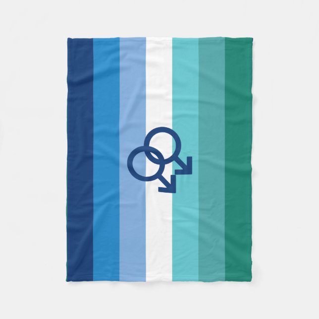 MLM Gay Male Pride Flag Fleece Blanket (Front)