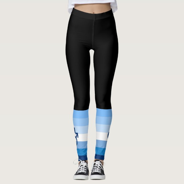 MLM Gay Male Pride Flag Leggings (Front)
