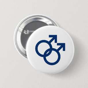MLM Gay Men Gender Symbol 2 Inch Round Button