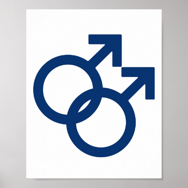 MLM Gay Men Gender Symbol Poster (Front)