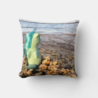 MLP Beachcomber Baby Sea Pony at the Beach Throw Pillow