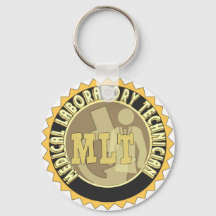 MLT BADGE MEDICAL LABORATORY TECHNICIAN KEYCHAIN