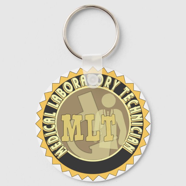 MLT BADGE MEDICAL LABORATORY TECHNICIAN KEYCHAIN (Front)