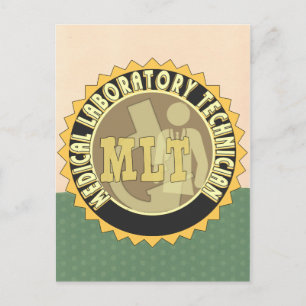 MLT BADGE MEDICAL LABORATORY TECHNICIAN POSTCARD