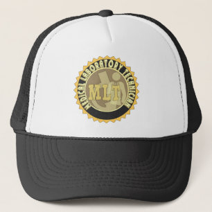 MLT BADGE MEDICAL LABORATORY TECHNICIAN TRUCKER HAT