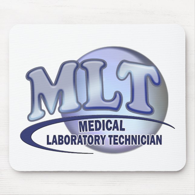 MLT FunBlue LOGO - MEDICAL LABORATORY TECHNICIAN Mouse Pad (Front)