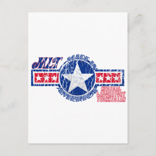 MLT MADE IN AMERICA - MEDICAL LABORATORY TECH POSTCARD