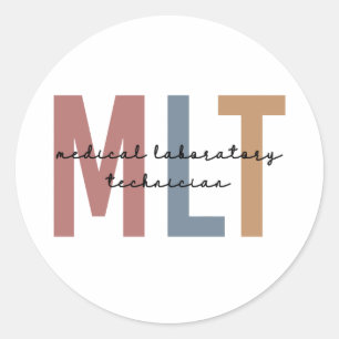 MLT Medical Laboratory Technician Medical Lab Tech Classic Round Sticker