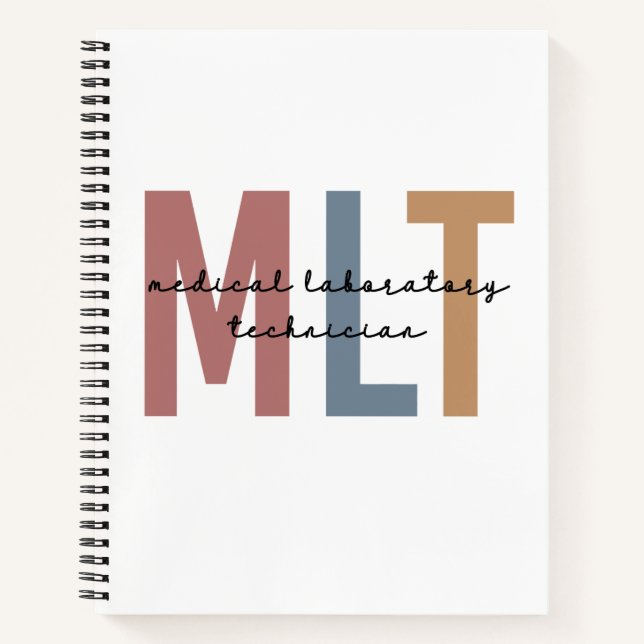 MLT Medical Laboratory Technician Medical Lab Tech Notebook (Front)