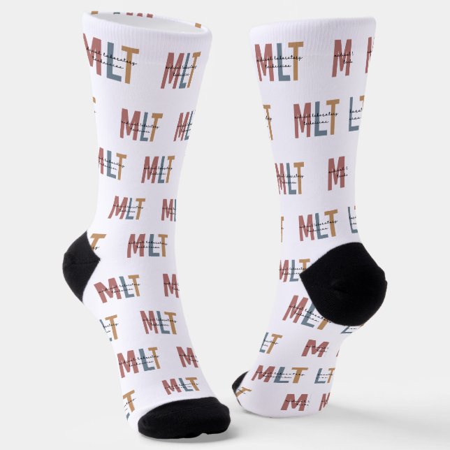 MLT Medical Laboratory Technician Medical Lab Tech Socks (Angled)