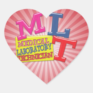 MLT WHIMSICAL FUN ACRONYM LETTERS LABORATORY HEART STICKER