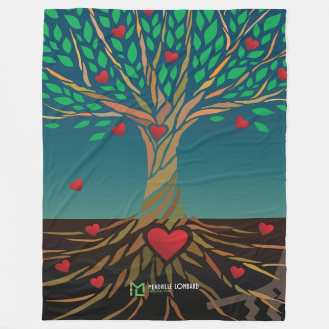 MLTS Compassion Tree Fleece Blanket large (Front)