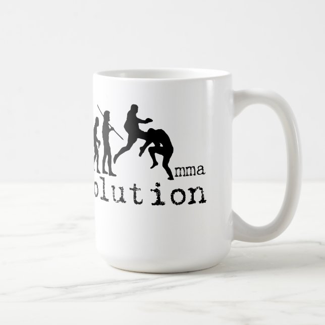 MMA Evolution Chart Flying Knee Mug (Right)