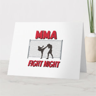 MMA Fight Night text and Silhouette of Two Fighter Card