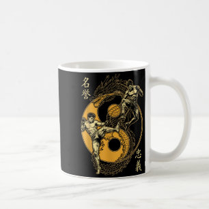 MMA Fighter Dragon Yin Yang Knee Kick Mixed Coffee Mug