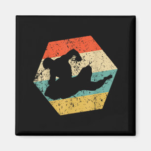 MMA Fighters Retro Distressed Hexagon Mixed Magnet