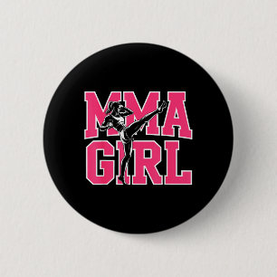 MMA Girl Boxing 2 Inch Round Button