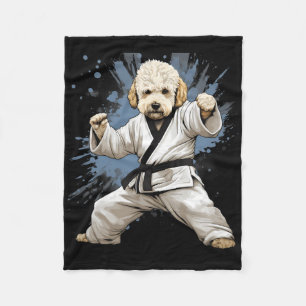 Mma Goldendoodle Dog Karate Fleece Blanket