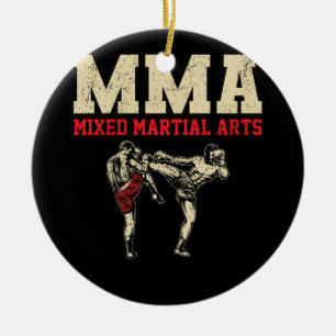 Mma Kickboxing Fighter Mixed Martial Art Fighting  Ceramic Ornament