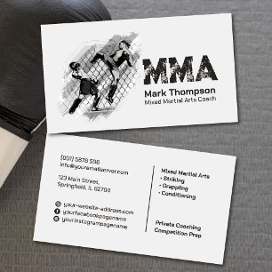 MMA - Mixed Martial Arts Training Business Card