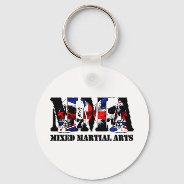MMA Mixed Martial Arts UK Skulls Keychain (Front)