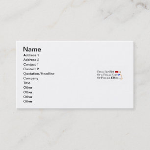 MMA Pacifist Humour Design Business Card
