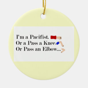 MMA Pacifist Humour Design Ceramic Ornament