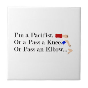 MMA Pacifist Humour Design Tile