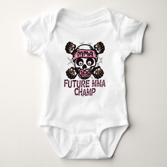 MMA Skull and Binky Baby Bodysuit
