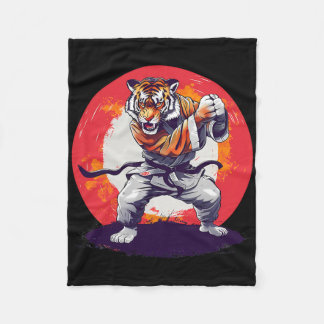 Mma Tiger Judo Taekwondo Kickboxing Kung Fu Martia Fleece Blanket