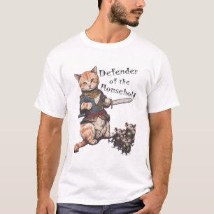MMA Whiskered Watchman Cat Defender T-Shirt