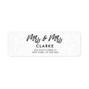 Mme et Mme lesbienne mariage moderne adresse de re