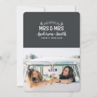 Mme et Mme mariage de Noël faire-part