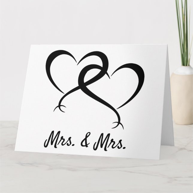 Mme & Mme Carte de fierté lesbienne (Devant)