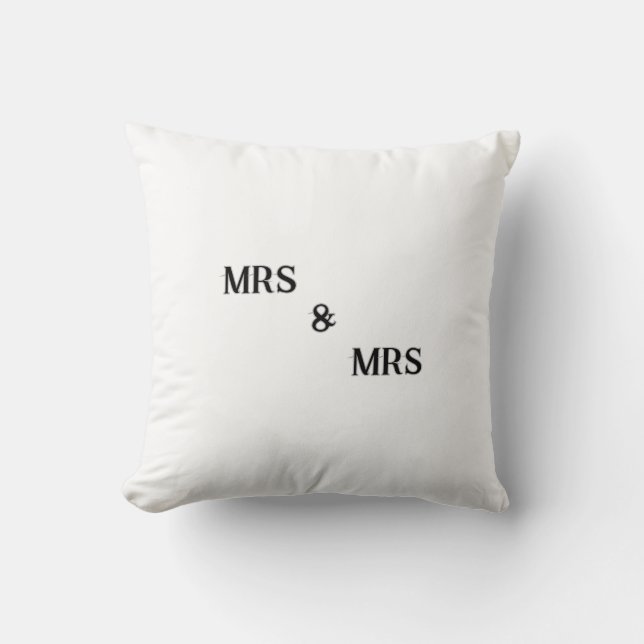 Mme & Mme récemment marié coussin (Recto)