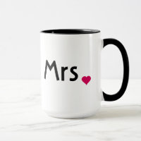 Mme mug au coeur d'amour rouge