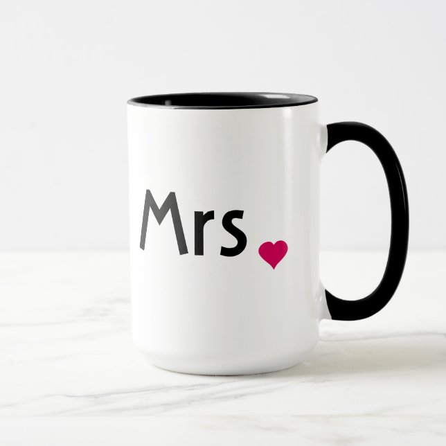 Mme mug au coeur d'amour rouge (Droite)