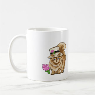Mme originale chat fou. tasse de café, couverture